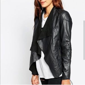 ASOS waterfall leather jacket